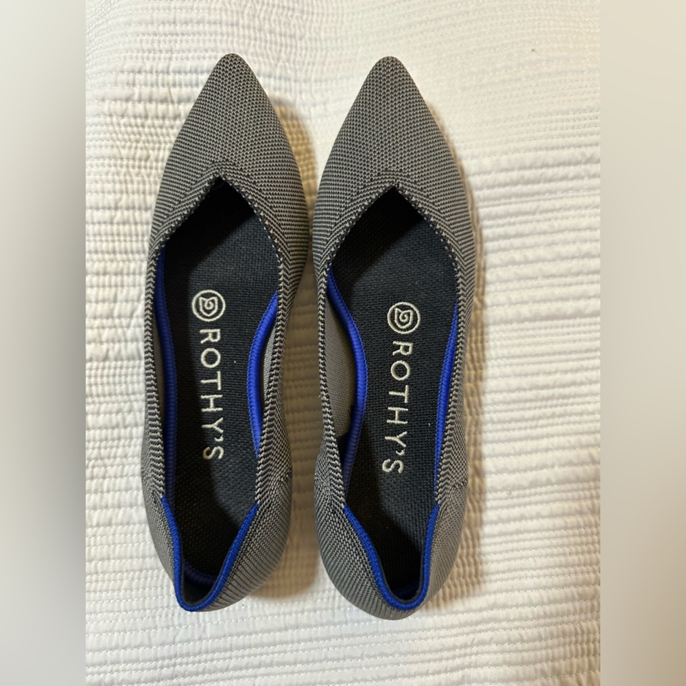Rothy’s Cloud Grey The Point Size 5.5